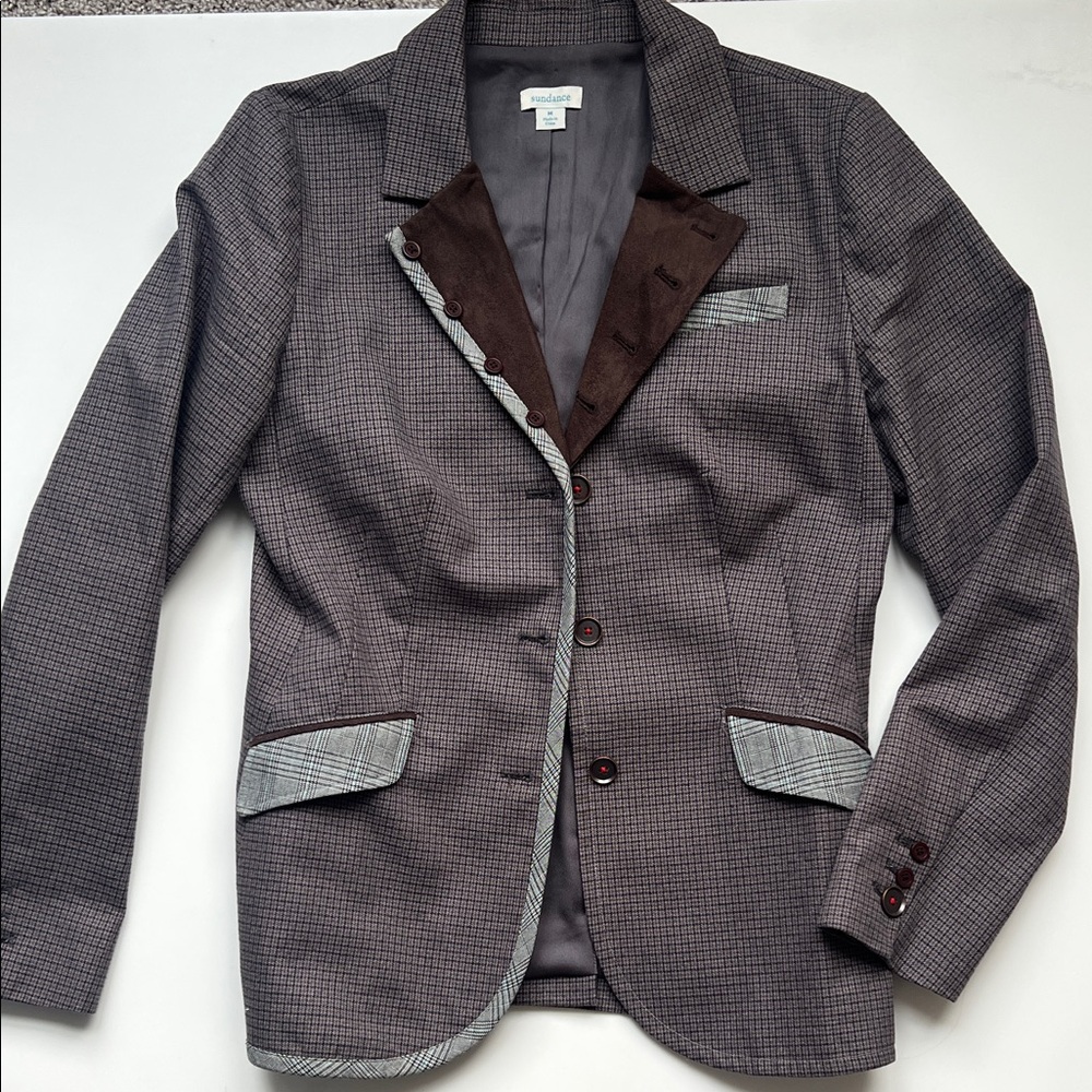 Women’s Brown and Gray Blazer